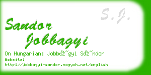 sandor jobbagyi business card